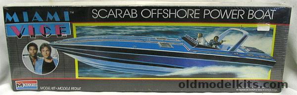Monogram 1/36 Miami Vice Wellcraft Scarab Offshore Power Boat, 3104 plastic model kit